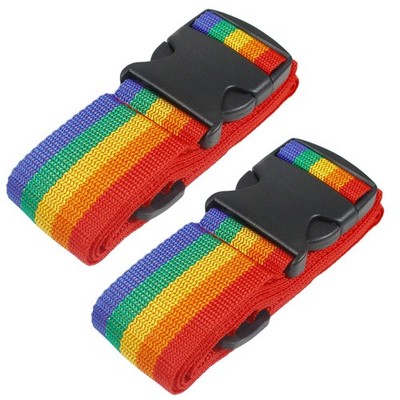 Schwerlast Gepäckgurte für Koffer Packgurte Reise 20''-34'', Regenbogen 