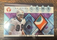 2003 Topps Pristine Jason Taylor Pristine Gems Game Worn Logo Patch