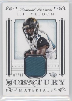2015 Panini National Treasures Century Materials 7/99 TJ Yeldon Rookie RC 0s5