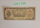 El Salvador 1 Colon 1963 banknote, Lot 1155, with green-black architecture design and “Banco Central de Reserva de El Salvador” text.