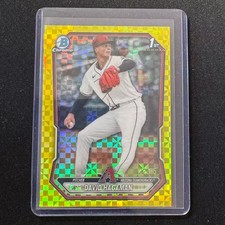 🔌IU 2026 BOWMAN CHROME PROSPECT 1ST YELLOW X-FRACTOR /75 DAVID HAGAMAN