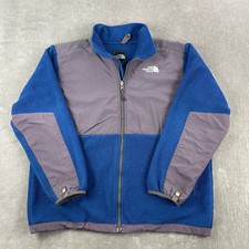 The North Face Boys XL Blue Grey Denali Fleece Jacket Full Zip Outerwear