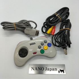 Sega Saturn Console HST-3220 White Model System Controller Tested Japan