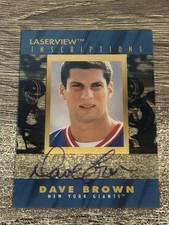 Dave Brown 1996 Pinnacle Laserview Inscriptions AUTO (1636/3100) NM-MT Giants SP