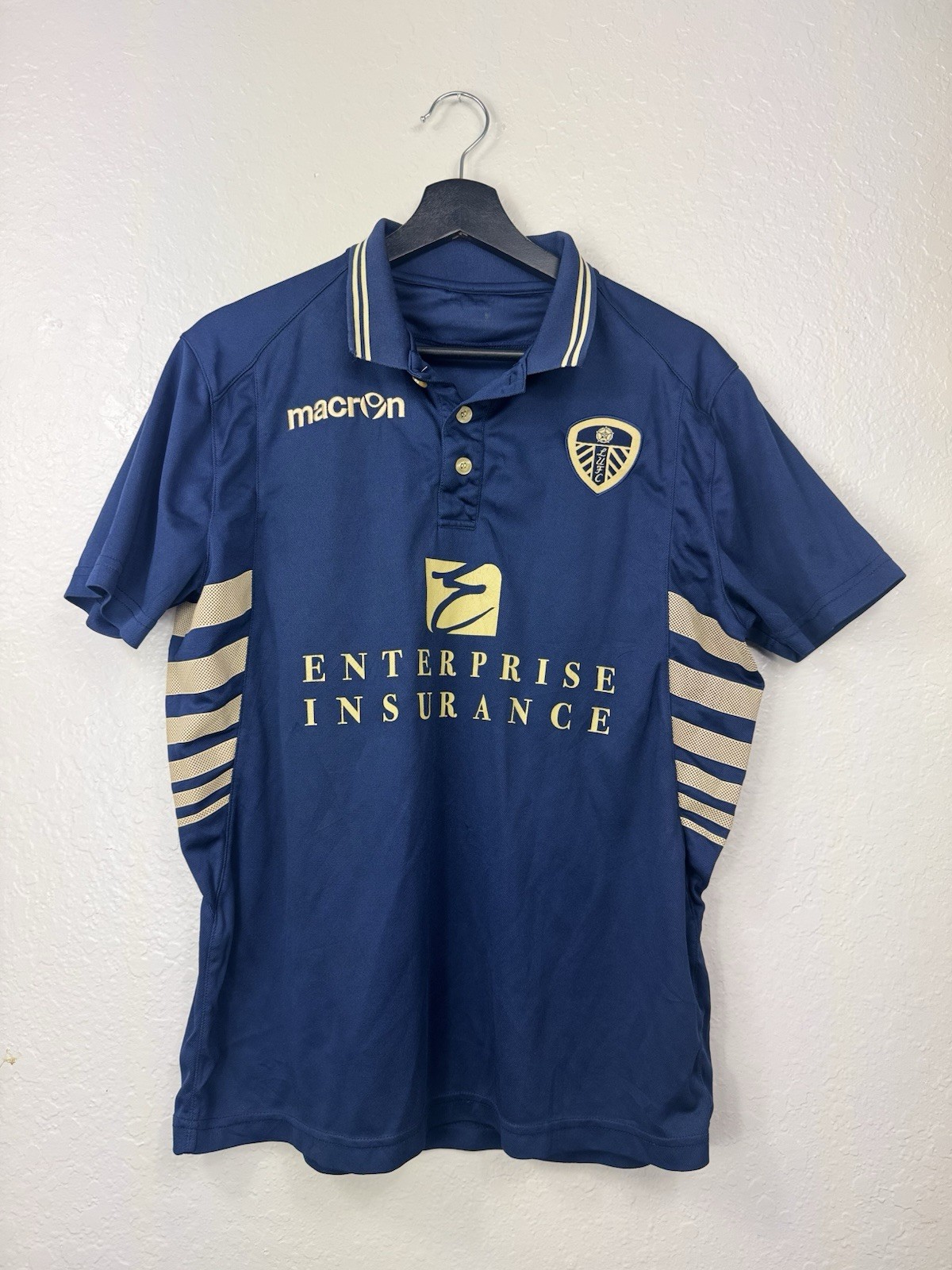 Vintage Macron FC Leeds United 2013-2014 Training Football Mens Jersey S