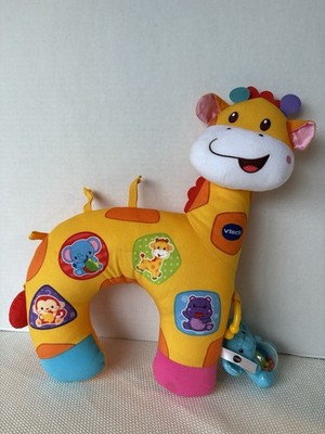 VTech Tummy Time Giraffe Discovery Pillow Plush Stuffed Animal Developmental