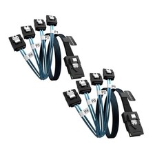 Mini SAS to 4 SATA Cable, 36 Pin SFF 8087 Host/Controller to 7 Pin SATA Target/B