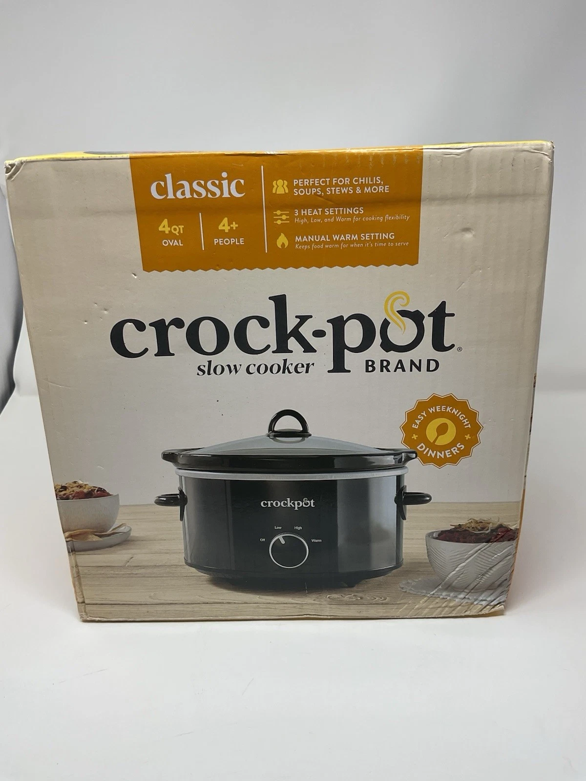 Crock-Pot 4-Quart Classic Slow Cooker, Black