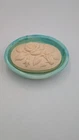 Avon Vintage Victoriana Soap Dish w/Field Flowers Soap Green Milk Glass NIB