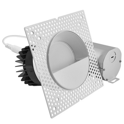 LUXRITE 4'' LED Spotlight with Wall Washer Trim 25W 2000LM 5CCT ETL White