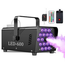 Fog Machine Smoke Machine, 18 LED Lights with 13 Colors, 600W and 2500CFM Fog...