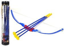 Pfeil und Bogen Set mit 3 Pfeilen 70 cm Fasching Karneval Kostüm in Dose