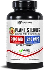 Plant Sterols Capsules 2000mg | 240 Vegan | Beta Sitosterol &... 