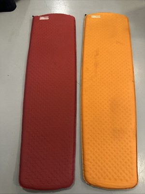 2 Camp Inflate Beds Thermarest Pro Plus Reg Pro lite 4 Orange red Used Nice