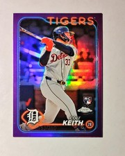 Colt Keith 2024 Topps Chrome RC PURPLE REFRACTOR 153/250 Raw #2 Tigers L6