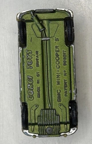 Corgi 334 BMC Mini Cooper S “Magnifique” Metallic Green Vintage 1968-70 - Picture 13 of 22