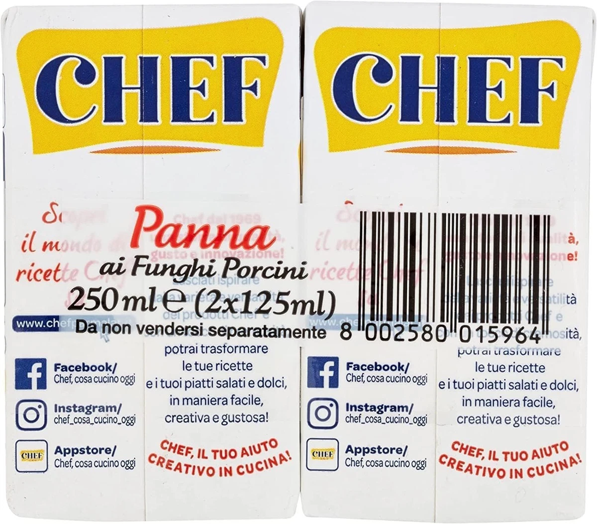 Parmalat Panna Chef Pilz-Kochsahne mit Steinpilzen, 10 Packungen, 2x125 g+Polpa