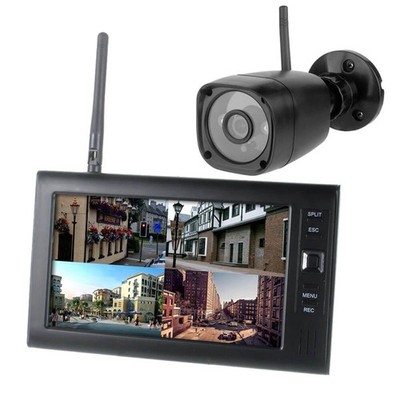 AU Plug Wireless Security Camera System With 720P Camera And 7 Inch LCD GFL