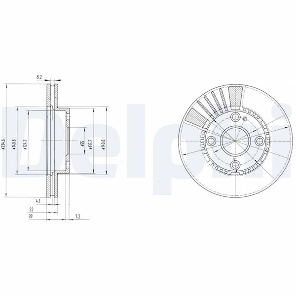 2X Delphi Bremsscheibe BG3508 FüR Mazda 323 BJ 6 BJ3P 16V BJ14 BJ5P BJ5W BJ12-image