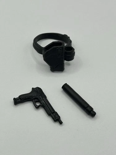 GIJoe Classified Alpha Commando Snake Eyes 30 Pistol & Holster Fodder 1/12 Scale