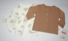 Baby girl/boy clothes, Newborn, Huggies Organic top, pants  matching hat