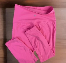 Lululemon Align High Rise Pant Leggings Nulu Pink 25" Yoga Gym Sz 6 LW5CTCS
