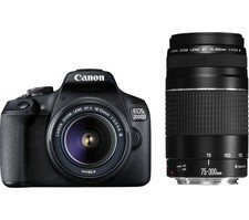 Canon EOS 2000D DSLR Camera Twin Lens Kit – 18‑55mm & 75‑300mm – Wi‑Fi – 24.1 MP