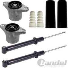 2 GASDRUCK STOßDÄMPFER HINTERACHSE + DOMLAGER für AUDI A6 (C5) VW PASSAT 3B