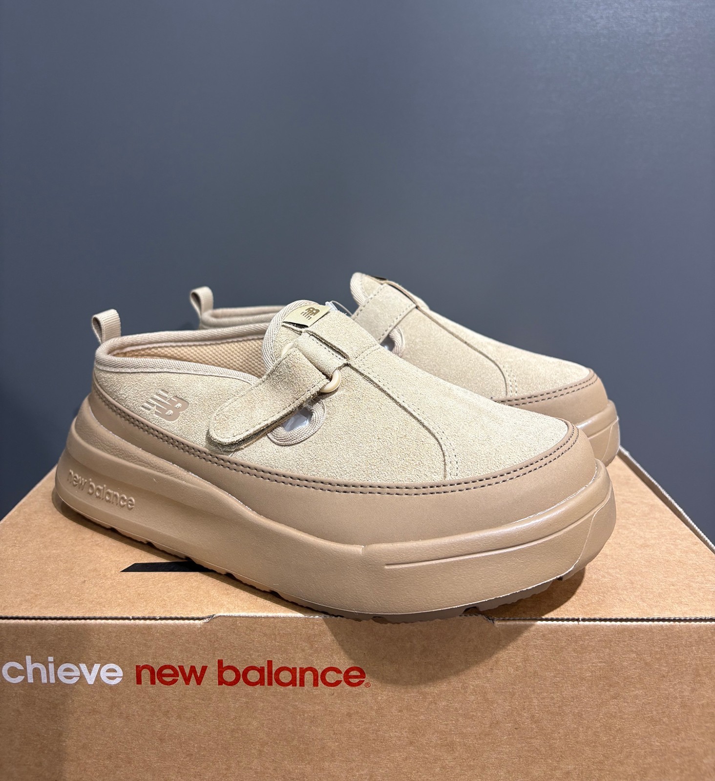 New Balance NB Rover Men Womens Suede Mule Clogs Beige SD251
