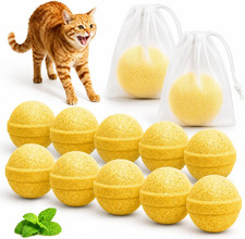 12 Pcs Natural Cat Deterrent Balls - Peppermint Oil Scent, Plant-Based Repellent