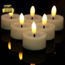 Flameless LED Tealight Candles, Battery Operated Fake LED Lights Electric Flicke