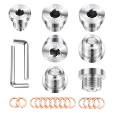 7pcs Stainless Steel Oil Drain Fill Plugs for Polaris Sportsman RZR Ranger Sc...