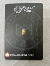 Wessex Mint 1/200oz 999.9 Fine Gold Maple Leaf Design Bullion Bar