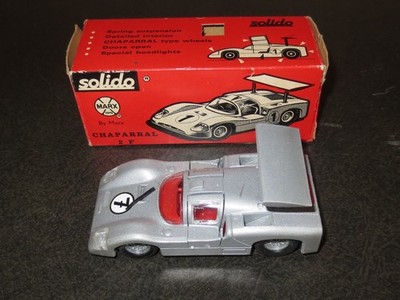 EARLY VINTAGE 1960's SOLIDO MARX #169 CHAPARRAL 2F - MIB - RARE SILVER COLOR