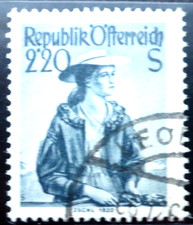Austria 1952, Mi 978, DS Tradycyjne, stemplowane