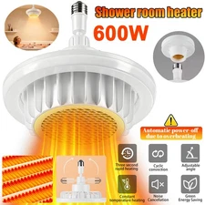 600W Bathroom Exhaust Fan with Heater Light Ceiling Fan Lamp with Remote Control