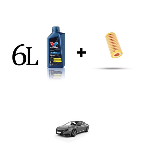Set ÖLfilter Und 6L FüR Vw Arteon (3H) 2.0 Tsi 200Kw Von 2018-image