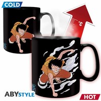 Abystyle Heat Change Becher One Piece - Luffy & Ace, Keramik, 460 Ml, ABYMUGA443