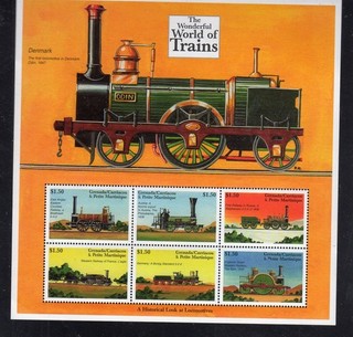 GRENADA GRENADINES #2213 2000 WORLD OF TRAINS MINT VF NH O.G SHT6 (Z5)