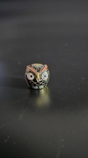 Dé a coudre en email cloisonné  Hibou Chouette Hiboux