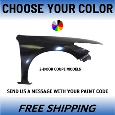 NEW Painted Passenger Side Front Fender For 2008-2012 Honda Accord 2-Door Coupe