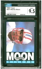 1985 TOPPS #251 WARREN MOON RC OILERS HOF CGC 9.5 MINT +