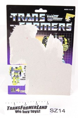 Transformers G1 Hook Card 1985 Vintage Hasbro