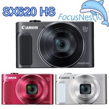 Canon PowerShot SX620 HS Digital Camera 25x Optical Zoom 20.2MP Black/Red/Silver