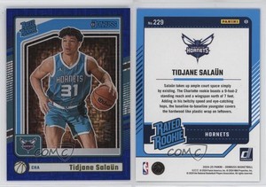 2024-25 Panini Donruss Rated Choice Blue /49 Tidjane Salaun #229 Rookie RC