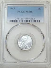 1943 P Lincoln Wartime Steel Cent PCGS MS65 Brilliant Luster New Holder #B240Z