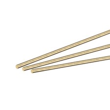 3mm Diameter 150mm Length Brass Solid Round Rod for DIY Craft 4pcs