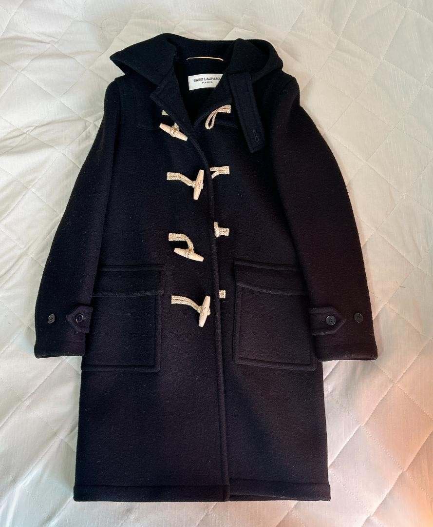 Saint Laurent Paris cappotto lungo lana nero F34 lusso