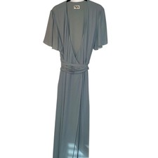 Show Me Your Mumu Sage Green Wrap Maxi Dress Flutter Sleeve XXL Prom Wedding EUC