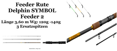 Feederrute Delphin SYMBOL Feeder 2 3,60 m WG: 120g oder 140g mit 3 Ersatzspitzen